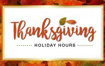 Thanksgiving Week Hours Update