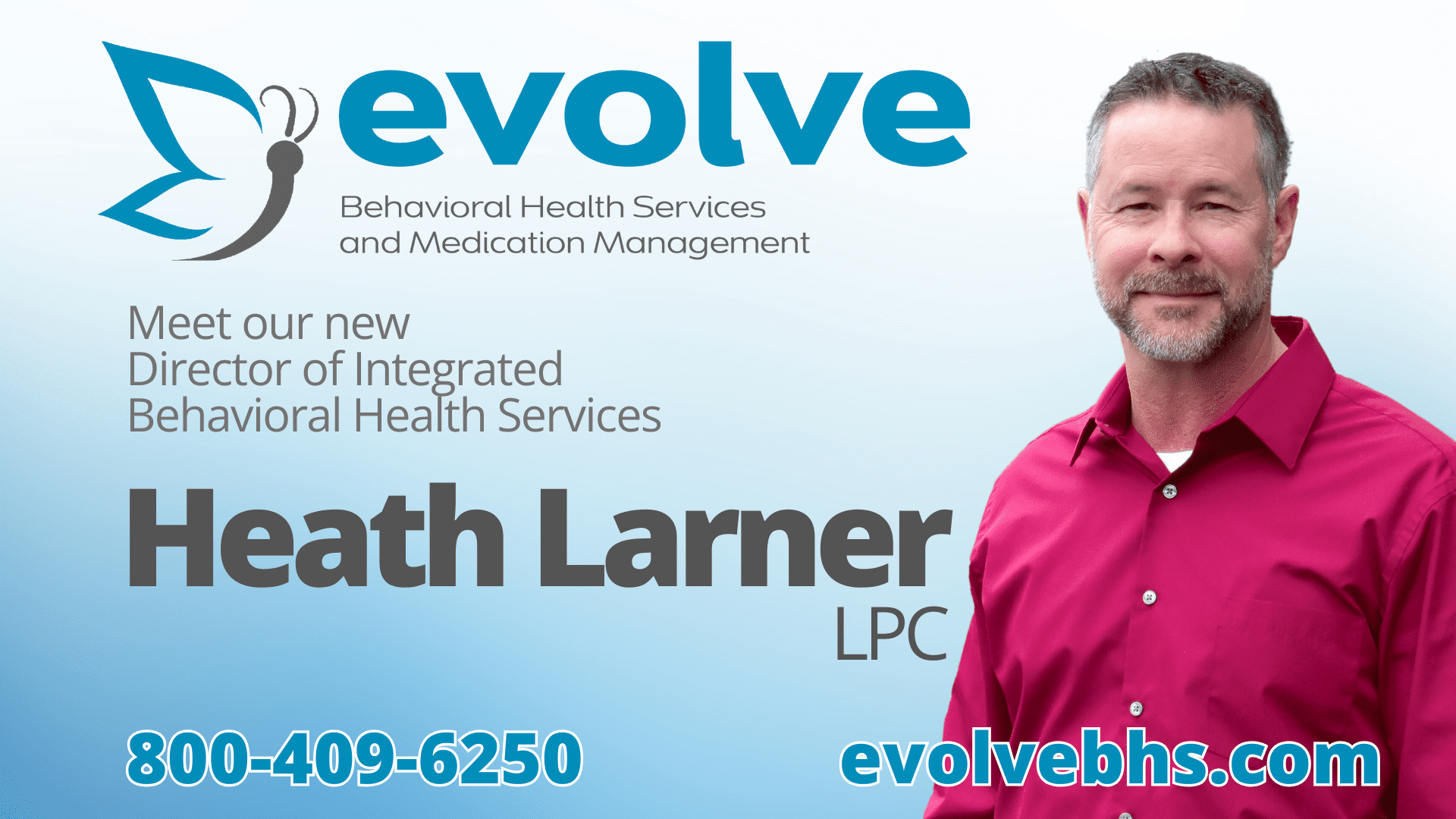 Meet the new Director of Integrated Behavioral Health Services: Heath Larner