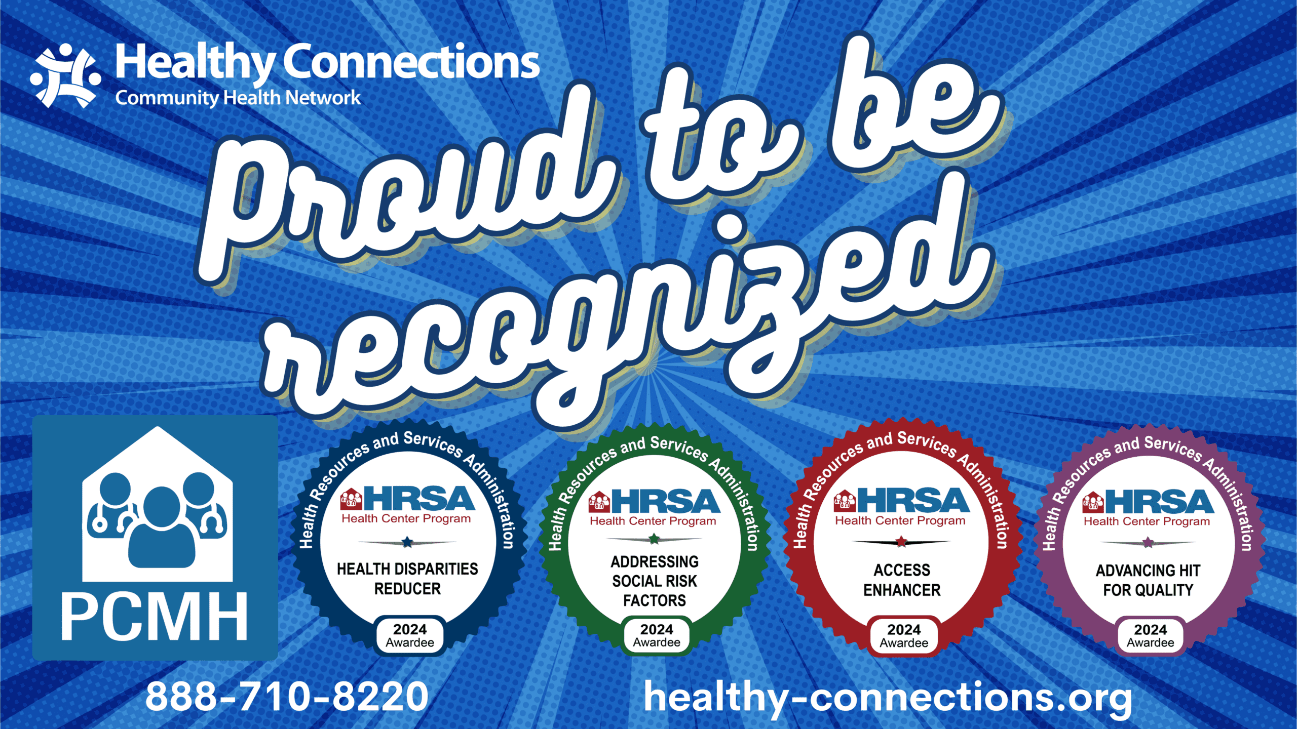 Healthy Connections is proud to be recognized with four quality badges that recognize the quality care provided at our clinics throughout Arkansas.