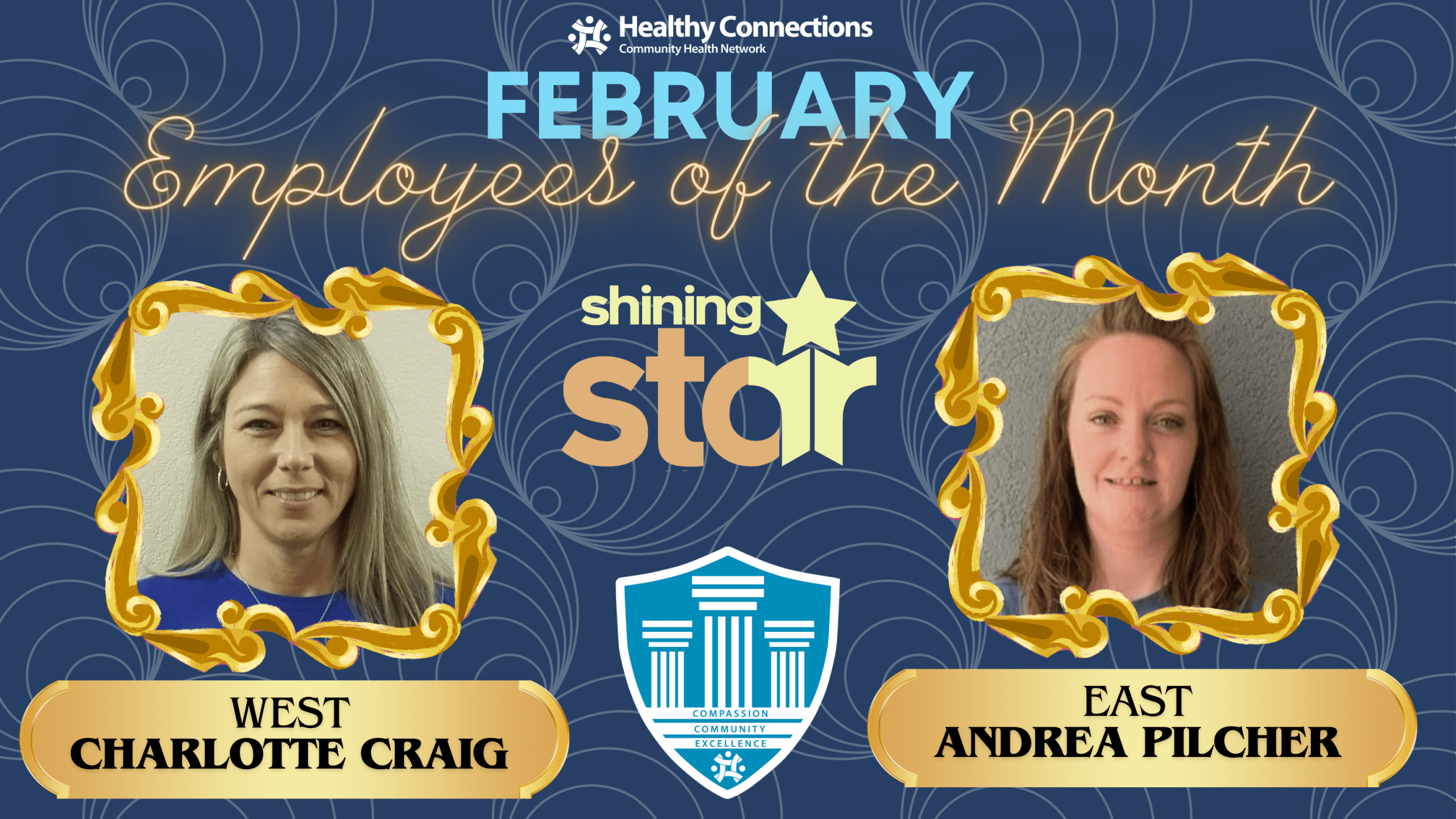 Congratulations to our February Employees of the Month Charlotte Craig (remote) and Andrea Pilcher (Hot Springs).