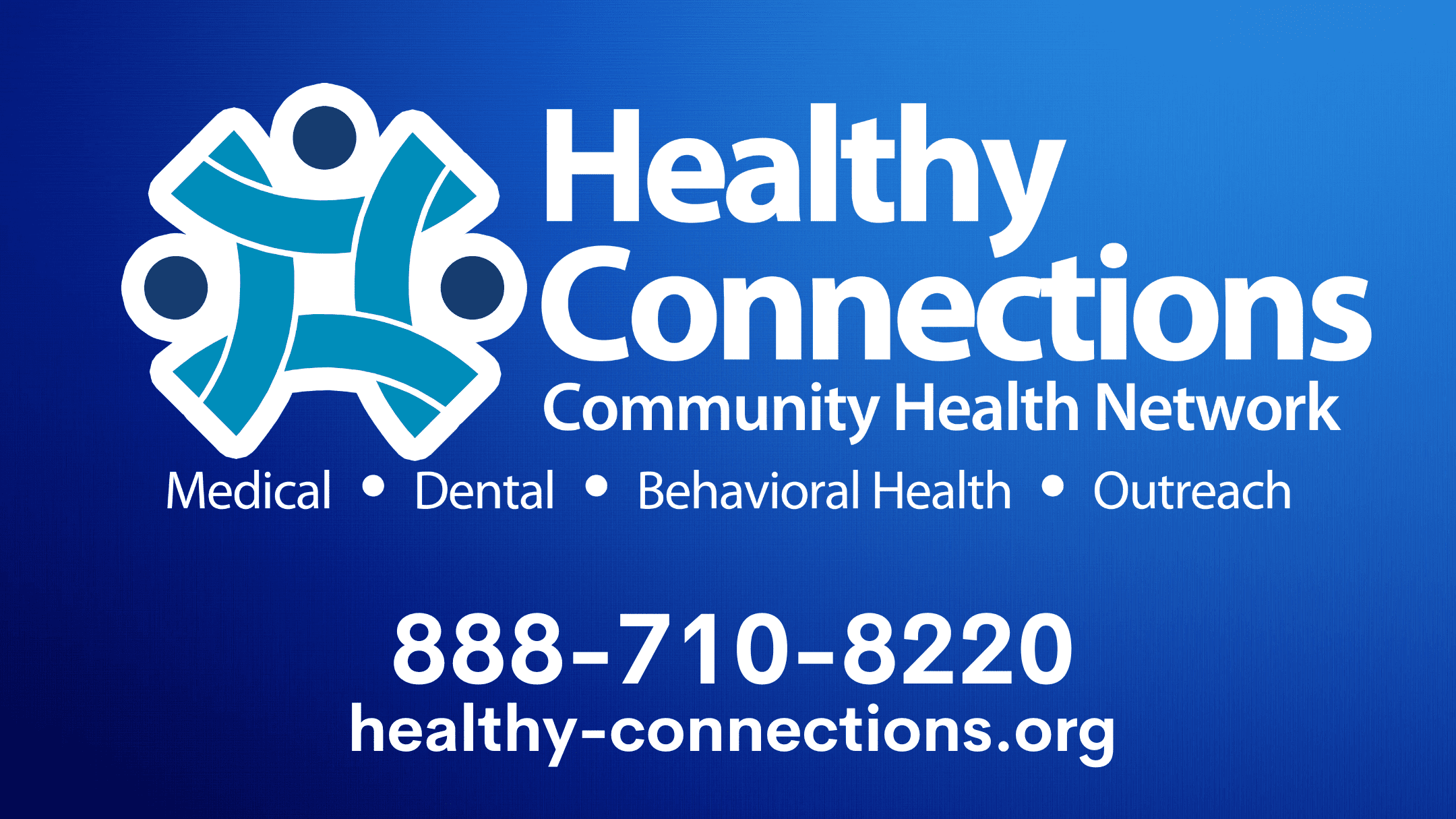The Healthy Connections logo and contact information.