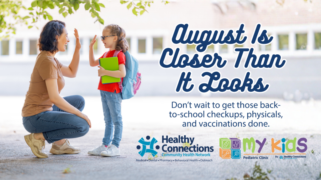 Child preparing for school after receiving back-to-school physicals in Arkansas