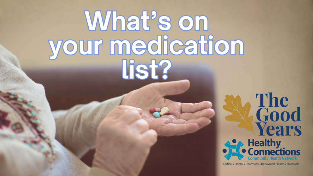 Older adult reviewing a medication list with a Healthy Connections primary care provider